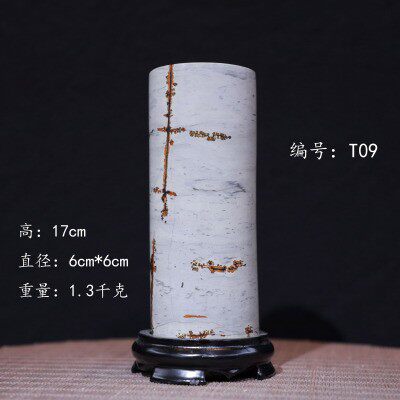 There are multiple pieces of Guangxi Grass Flowers Stone Chiite Boutique National Painting Stone Creative Small Cylindrical Pendulum book Room Chinese Living Room