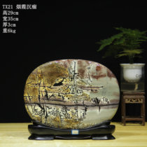 Guangxi State Painting Stone Natural Chite Ornamental Stone Grass Flower Stone Pendulum Piece Living Room TV Cabinet Handicraft Decorations tx21