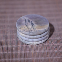 5 5cm small round piece pendant jewelry pendant tea cup mat grass flower stone National painting stone natural stone boutique 32#