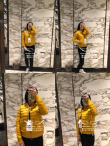 Chez Sophie France Moncler Mengkou spring and autumn thin section womens down jacket ABRICOT