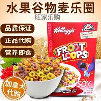 Canadian Kelloggs Froot Loops colorful nutritious breakfast Donut Cereal doughs 1 1 K G