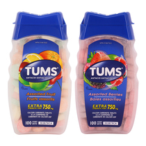 Canadian TUMS adult chewing calcium tablets 100 tablets pregnant women adult calcium tablets fruit berry flavor