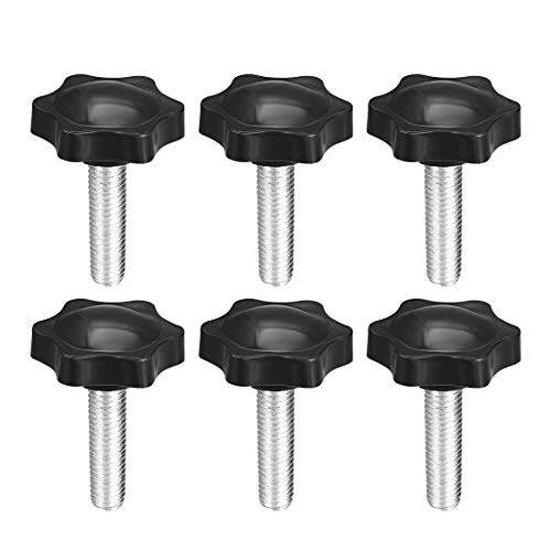 uxcell Clamping Screw Knob 38mm Dia Plum Hex Shap