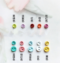 Doll Eyes DIY Baby Super Mini Clothes Metal Baby Clothes Buttons Super Small Buttons 2 Buttons 5 Colors 3 4MM