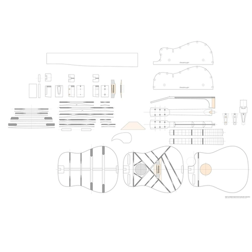 Dreamnout SS народная гитара Профессиональная рисунок D SS Рисование гитары