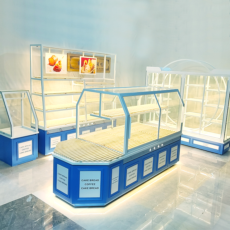 Bread Cabinet Middle Island Cabinet Side Island Cabinets Egg Pastry Model Display Case Cookies Shelf Bread Shelving shelf Iron Art