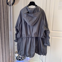 Japanese designer Korean loose casual long double-layer hooded windbreaker jacket jacket womens 2021 autumn