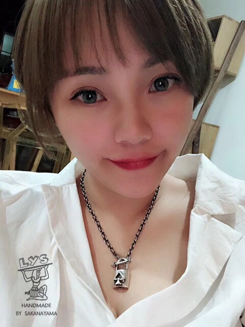 Серебряное ожерелье 莲鱼山 gyosan 摇滚黑桃南京锭锁炼重磅925纯银项链男士重磅银饰