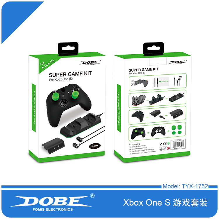 XBOX ONE X / XBOX ONE S DOBE tay cầm chính gốc sạc pin tai nghe silicon - XBOX kết hợp tay cầm fifa online 4