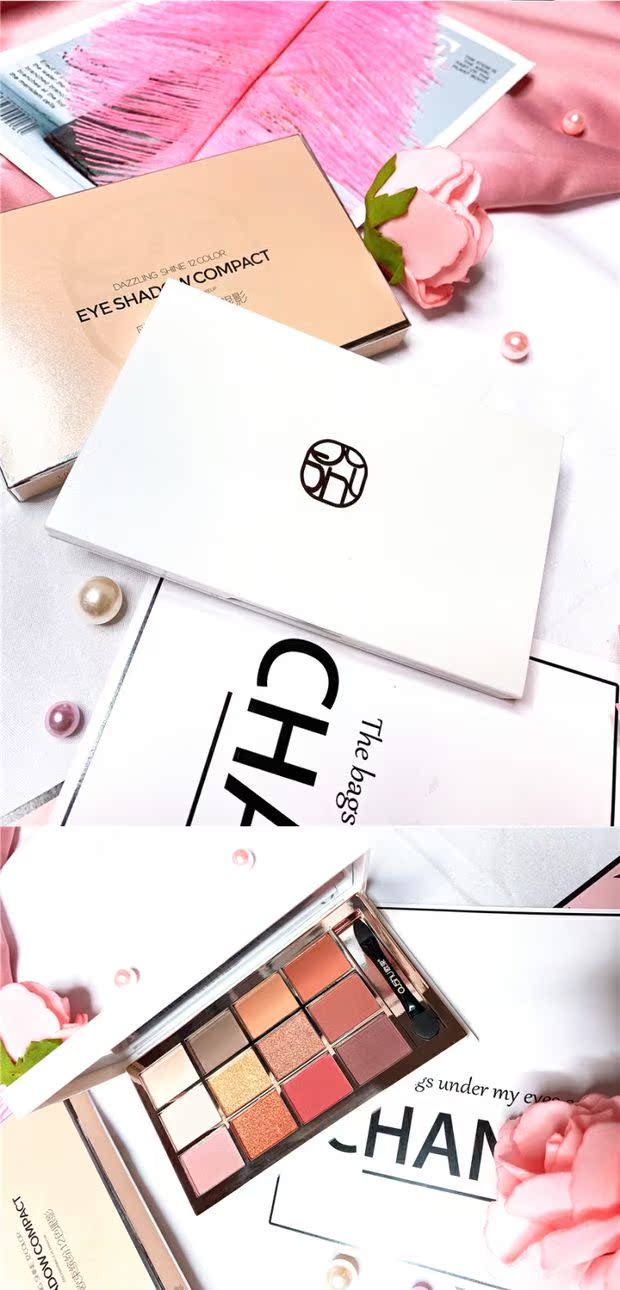 Châu Âu chùm màu 12 màu phấn mắt không thấm nước đào trang điểm mắt màu nude mờ pearlescent OS chính thức cô gái đích thực - Bóng mắt phan mat