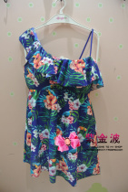 Lan Zhuoli 31010114 Hawaiian Party Non-Steel Rings Shoulder Skirt Print Split Swimsuit Special