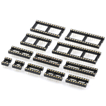  IC socket integrated block MICROCONTROLLER in-line DIP chip round hole base 6 8 14 16 20 28 40P foot