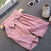Girls shorts anti-mosquito pants summer baby cute bow Korean version of childrens summer wearing foreign thin models