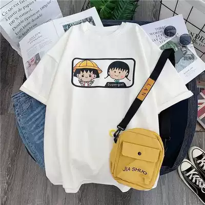 Children's clothing girls summer cotton short sleeve T-shirt 2021 New Korean version of loose foreign school children T-shirt short sleeve