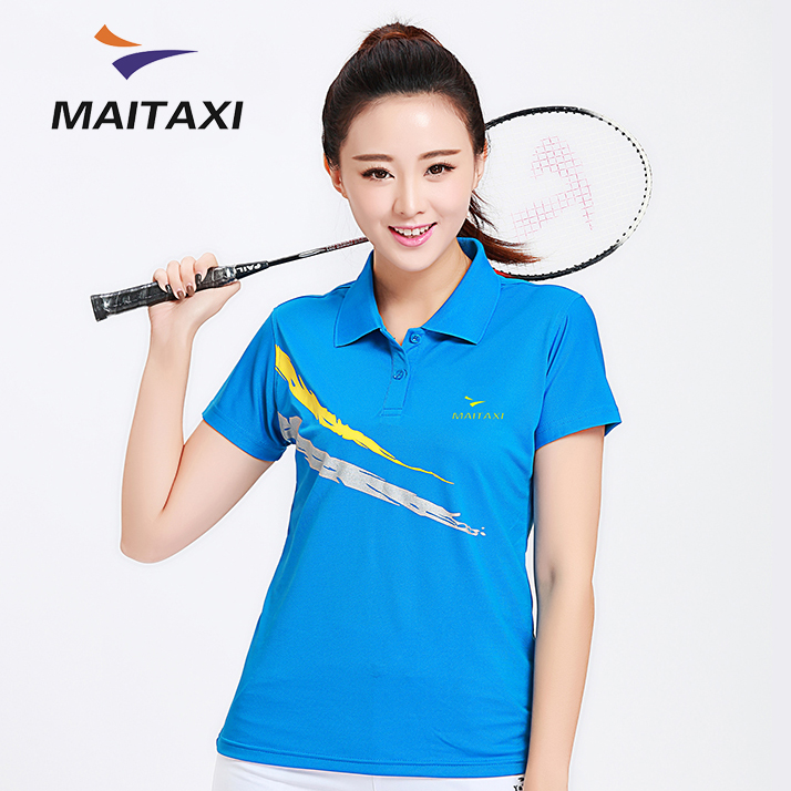 2019 summer new Jiamusi sports top women's breathable lapel short-sleeved T-shirt ladies middle-aged mother POLO shirt