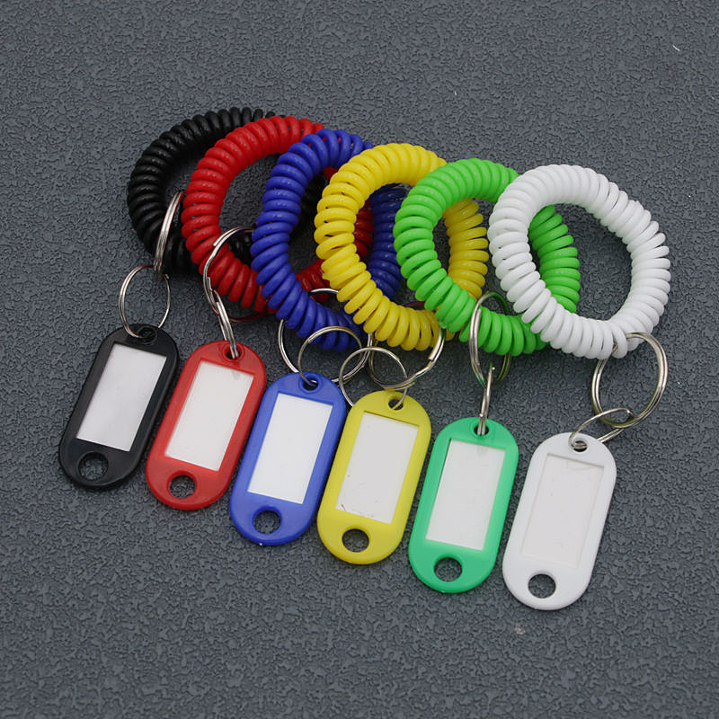 Key Wrist Strap Phone Cord Bracelet Wristband Key Ring Keychain Plastic Hand Strap Bathroom Wrist Tag Card