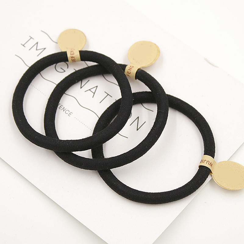 Korean version high elastic hair ring plus coarse hair ring black rubber band common zallower rope durable hair ornament wig