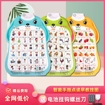 Intelligent according to the chart sound wall chart early teaching with initials and vowels to learn pinyin Enlightenment Digital hanging wall Baby 1 year old toy