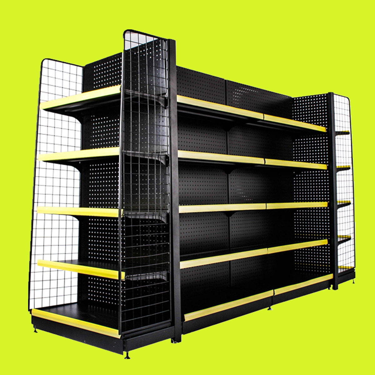 Convenience Store Black Shelving Supermarket Pharmacy Small Selling Side Single Side Wall Bifacial Middle Island Dongle Dongle Dongle Display Shelf