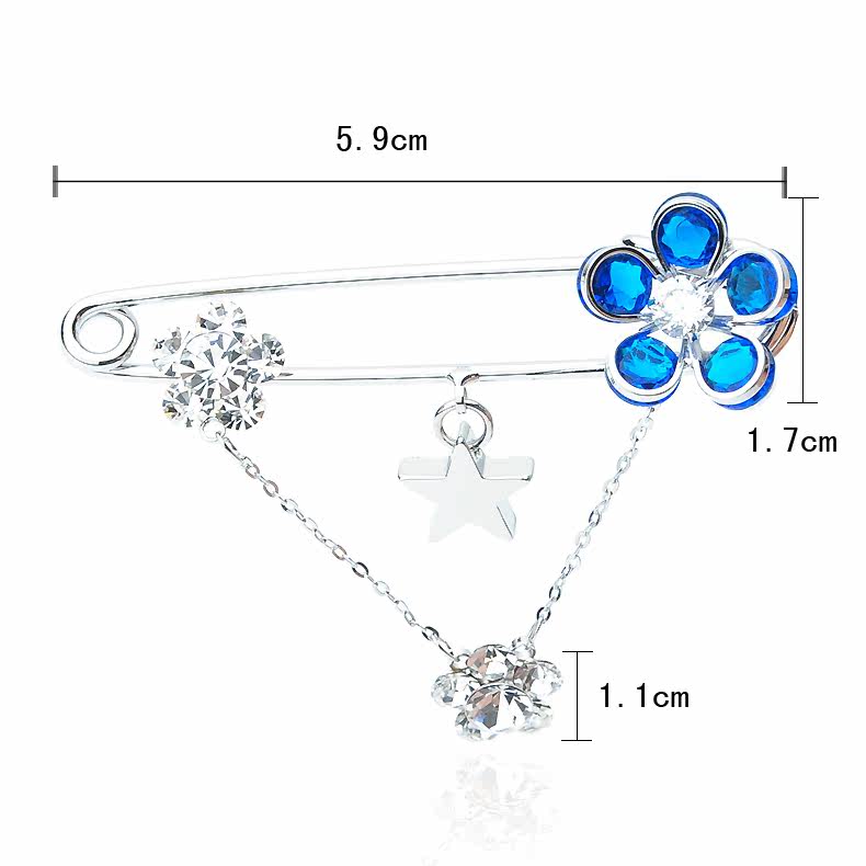 Broche femme en Zircon diamant - Ref 1172058 Image 7