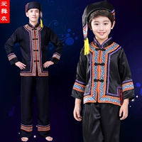 Mới Miao trang phục nam người lớn trẻ em thiểu số khiêu vũ trang phục biểu diễn cucurbit trang phục dân tộc tày