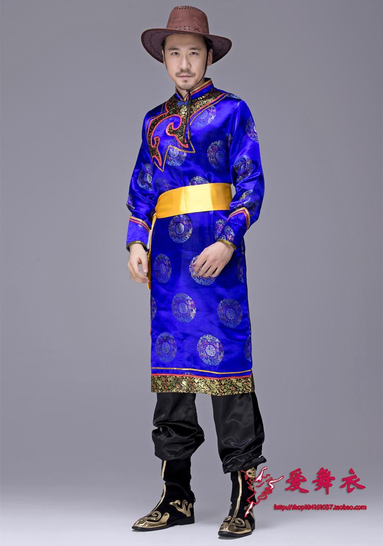 Mông cổ quần áo nam dành cho người lớn 2018 new robe thiểu số quần áo biểu diễn múa dịch vụ cuộc sống Mông Cổ váy cưới