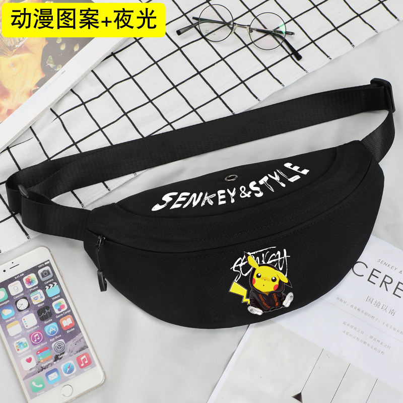 Bag 2020 womens mới túi ngực dốc thủy triều hoạt hình dễ thương childrens dốc ngực trên túi đực và cái túi cô gái eo