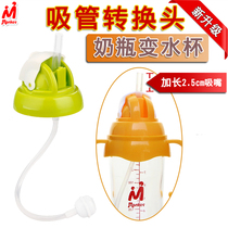 Suitable for Beichen baby bottle PPSU glass wide mouth diameter drinking cup head Straw change drinking water conversion head gravity ball accessories