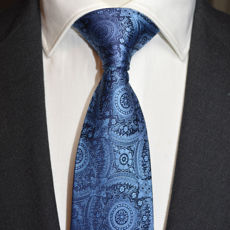 Ptah Aum banquet tie color textured genuine silk tie male blue patterned positive dress Business tie suit