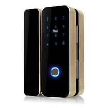 Glass door fingerprint lock overlord Hook Lock free hole office electronic code lock single open split pin