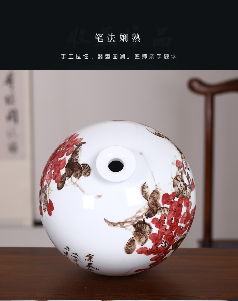 Creative fashion small place dried flower flower implement wine sitting room adornment art crafts vase of jingdezhen ceramics