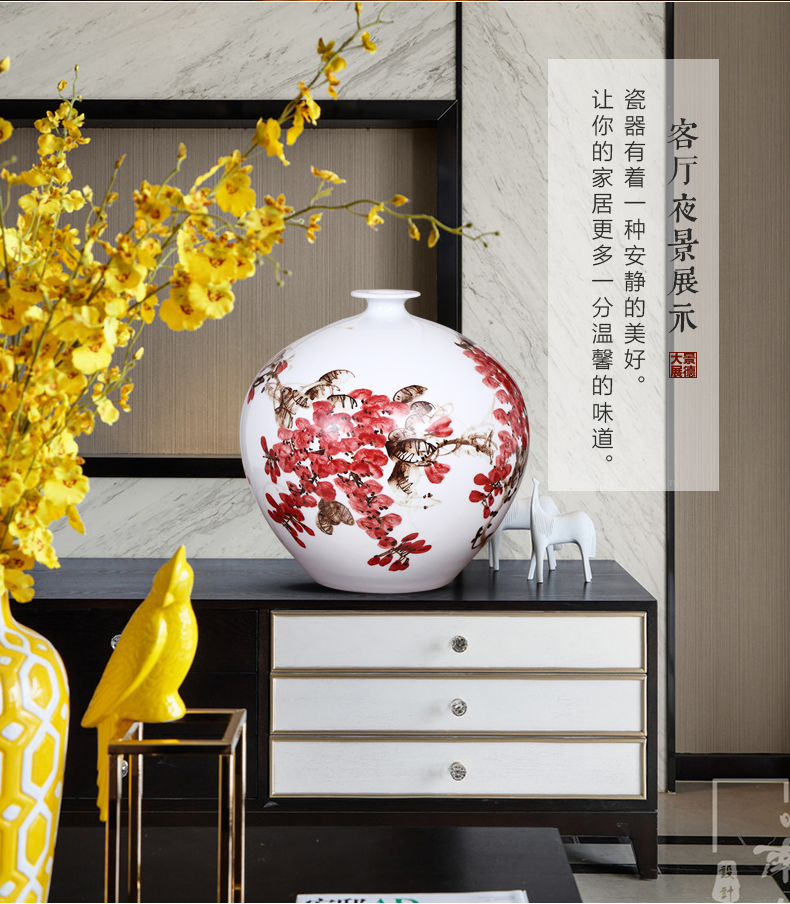 Creative fashion small place dried flower flower implement wine sitting room adornment art crafts vase of jingdezhen ceramics