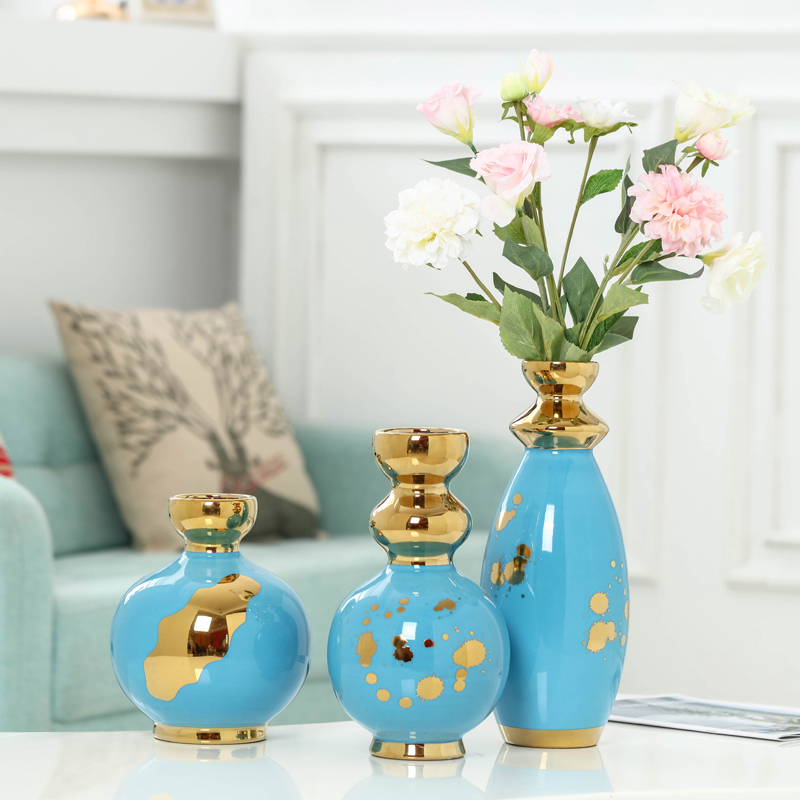 Jingdezhen paint ceramic are dried flowers Nordic furnishing articles living room table vase household decoration ideas of I and contracted