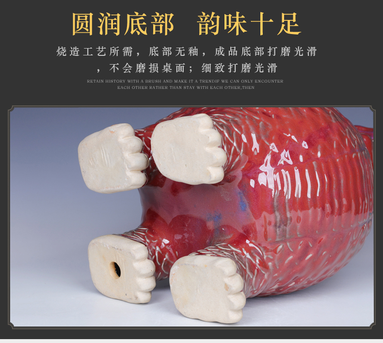 Lu jun porcelain up day the mythical wild animal lucky money furnishing articles auspicious town house to ward off bad luck and household decoration decoration large living room