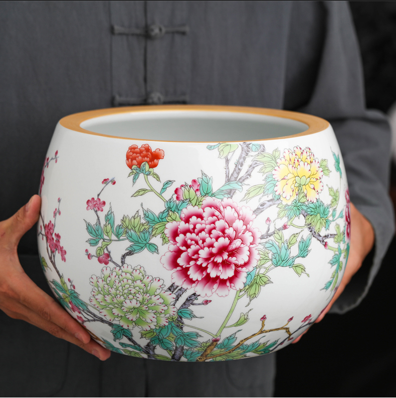 Jingdezhen cornucopia aquarium hydroponic furnishing articles sitting room office decoration ceramic decoration aquarium