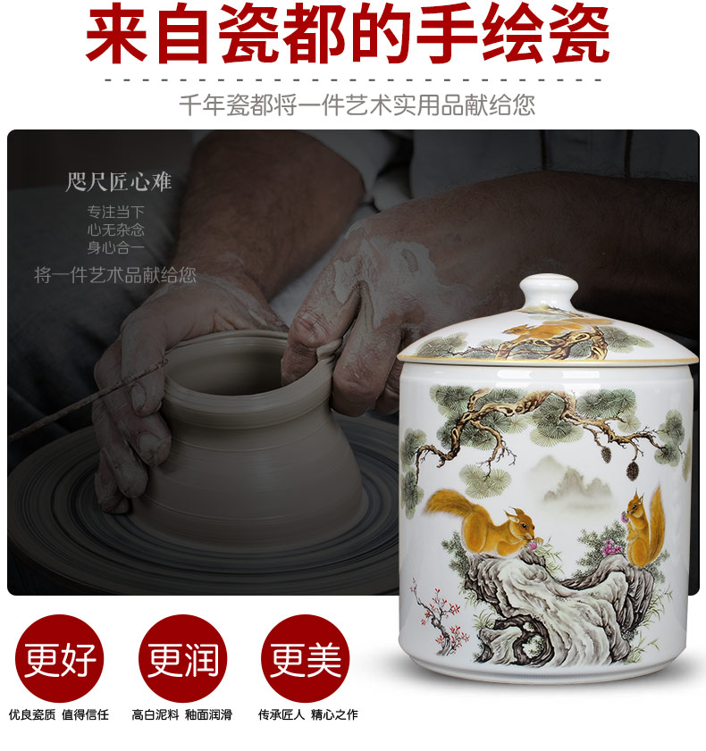 Creative number seven cake caddy fixings ceramic furnishing articles of restoring ancient ways of pu - erh tea storage tanks to receive tea tins van moistureproof box