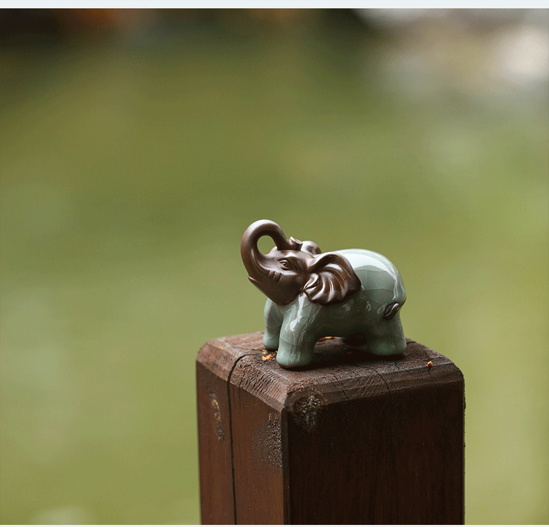 Restoring ancient ways is the elephant furnishing articles a sitting room rich ancient frame home decoration mini small jingdezhen porcelain ceramic furnishing articles