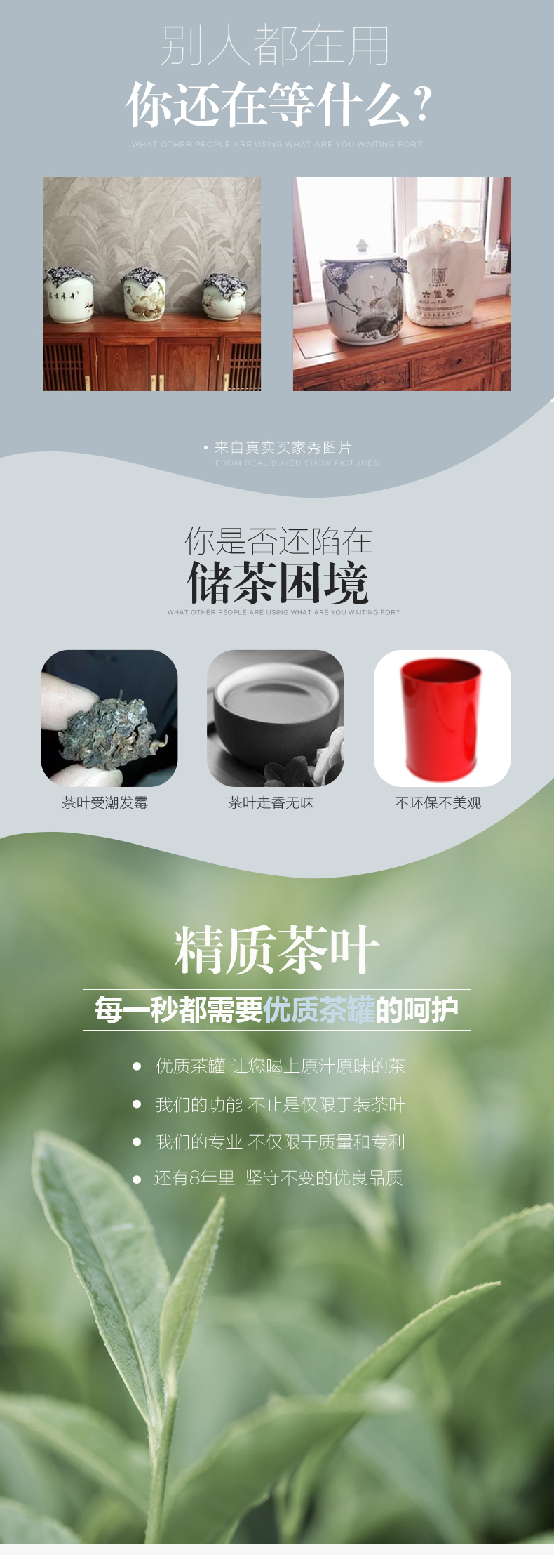 Hand draw 5 jins of bucket of jingdezhen ceramic tea caddy fixings store receives the big yards receive large pu 'er tea loose tea awake