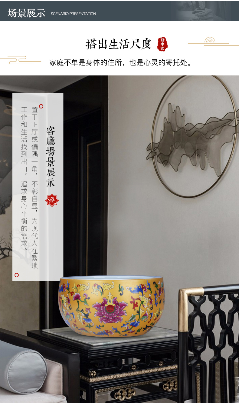 Jingdezhen cornucopia China medium sitting room number the accumulate fortune ceramic aquarium crafts home