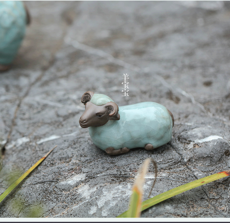Three Yang kaitai sheep furnishing articles household act the role ofing is tasted suit porcelain desktop creative home sitting room adornment small act the role ofing is tasted sweet