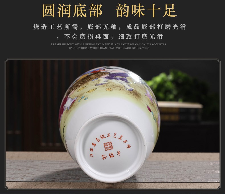 Jingdezhen maxim ceramic vase furnishing articles of Chinese style home sitting room the bedroom TV ark, flower arranging porch is decorated