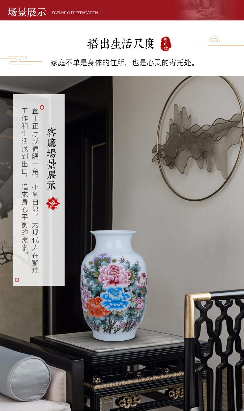 Wide expressions using lucky bamboo vase furnishing articles water raise large living room TV cabinet rich ancient frame flower arranging ceramic decoration decoration