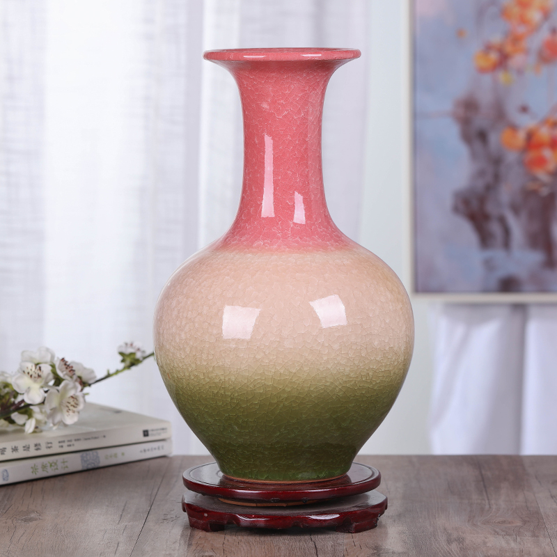 Jingdezhen ceramic vase furnishing articles creative home sitting room dry flower adornment porcelain ceramic bottle of restoring ancient ways furnishing articles