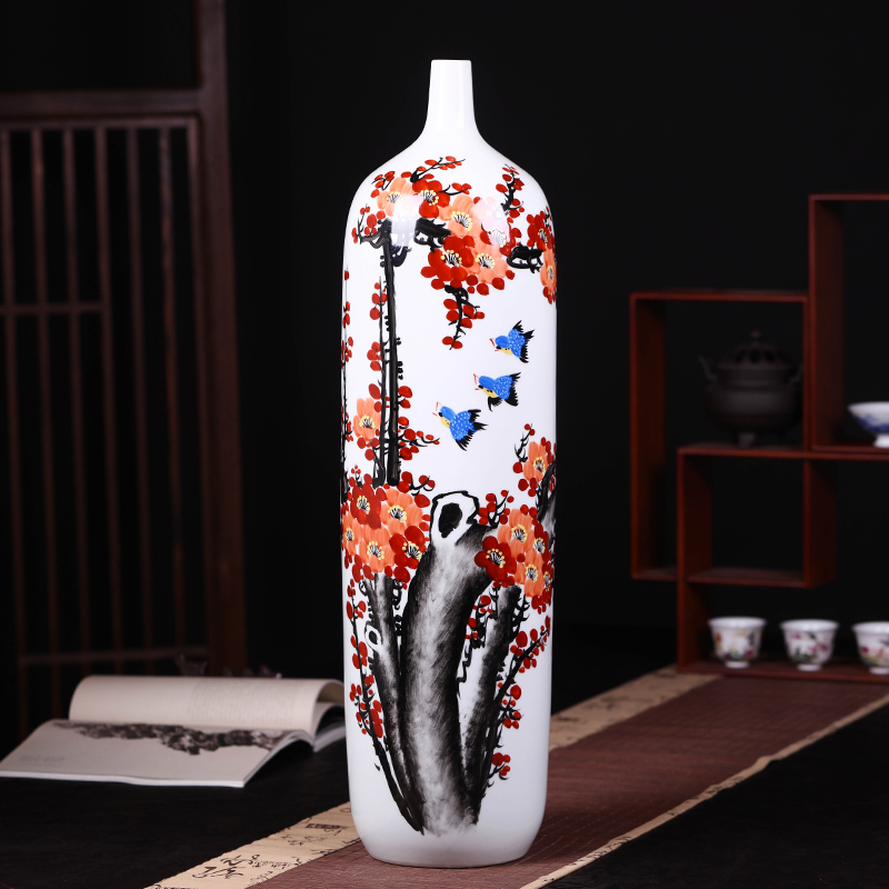 Jingdezhen classical large Chinese vase furnishing articles furnishing articles living room 80 cm tall vases, ceramic decoration