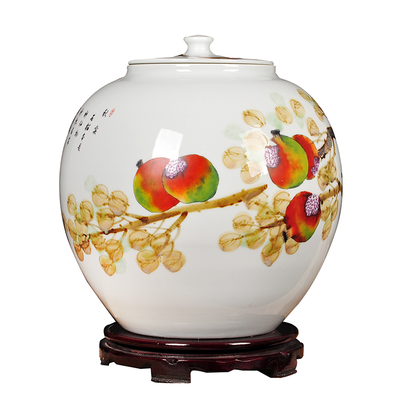 Ceramic large scattered tea urn green tea tea packaging pu 'er tea pot 6 jins seal up POTS moistureproof tea set