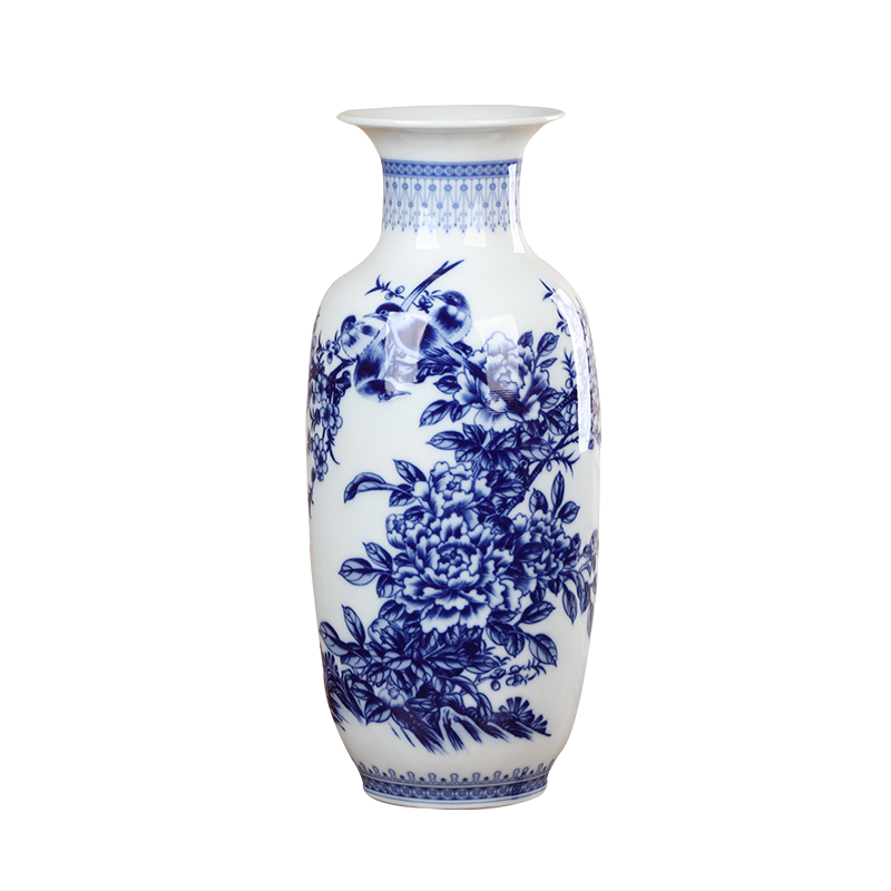 Jingdezhen blue and white archaize ceramic vase furnishing articles sitting room flower arranging, Chinese style household adornment vase furnishing articles