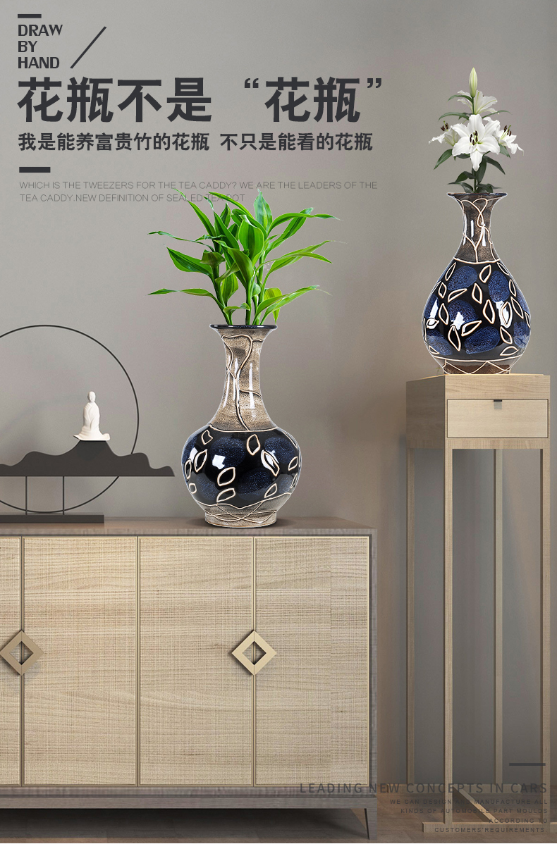 Ikea wine cabinet decoration vase furnishing articles jingdezhen sitting room of I and contracted flower arranging lily creative decoration ceramics