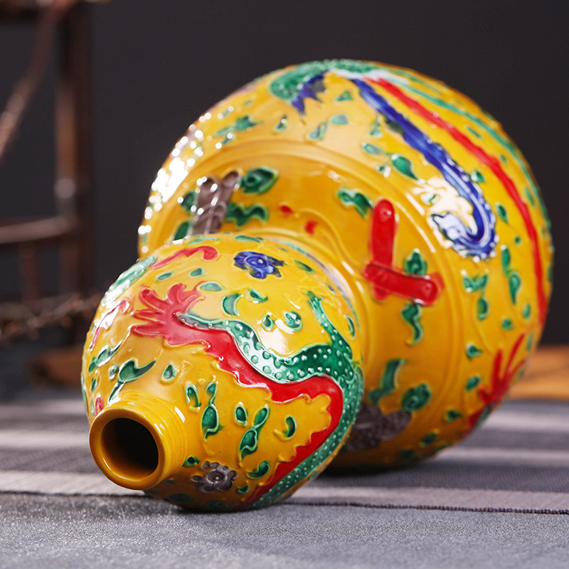 Jingdezhen ceramics, vases, flower arranging is small gourd crafts hand - made vases furnishing articles home sitting room adornment