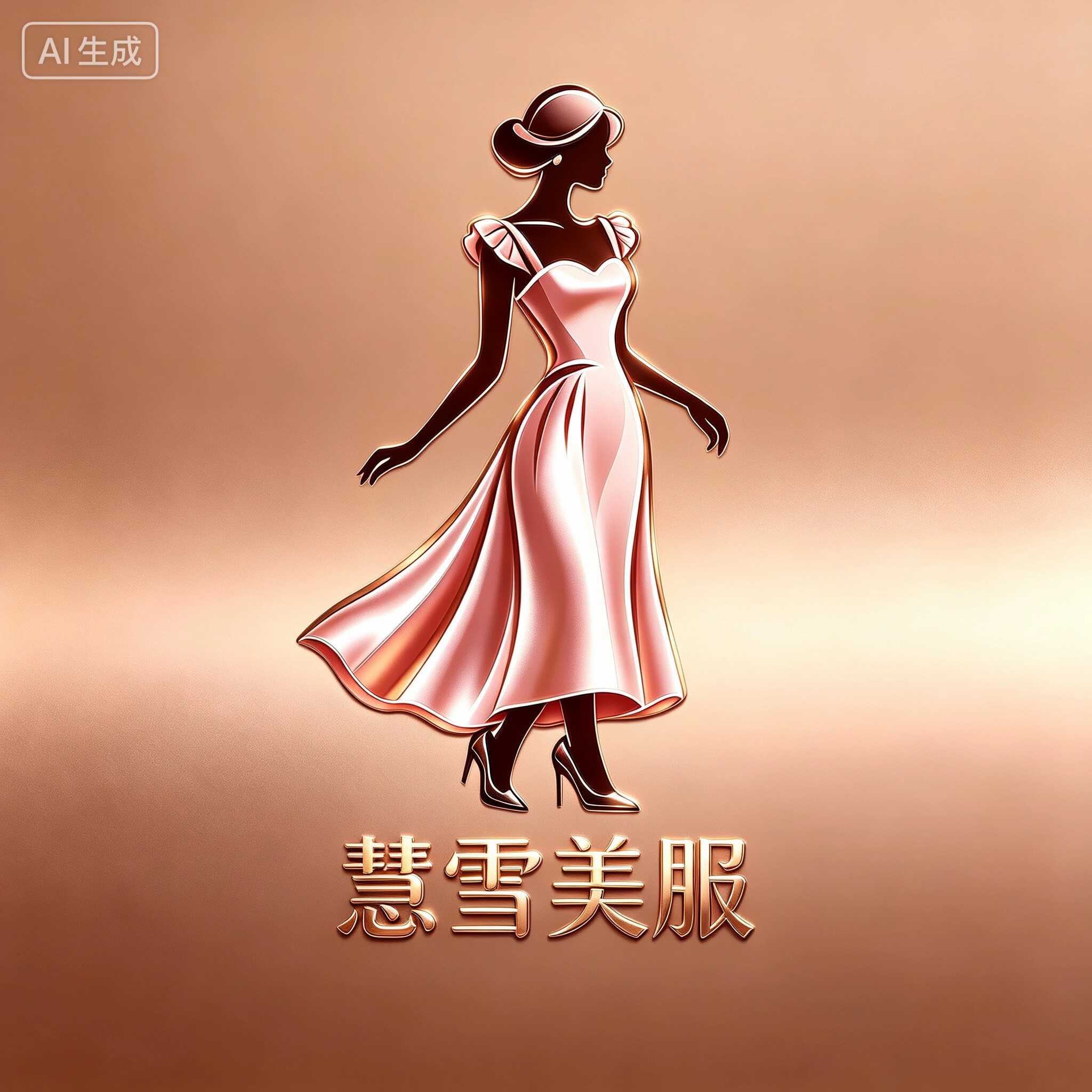 慧雪美服小店的LOGO