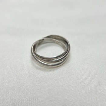Medieval classic three-ring sterling silver ring tail ring